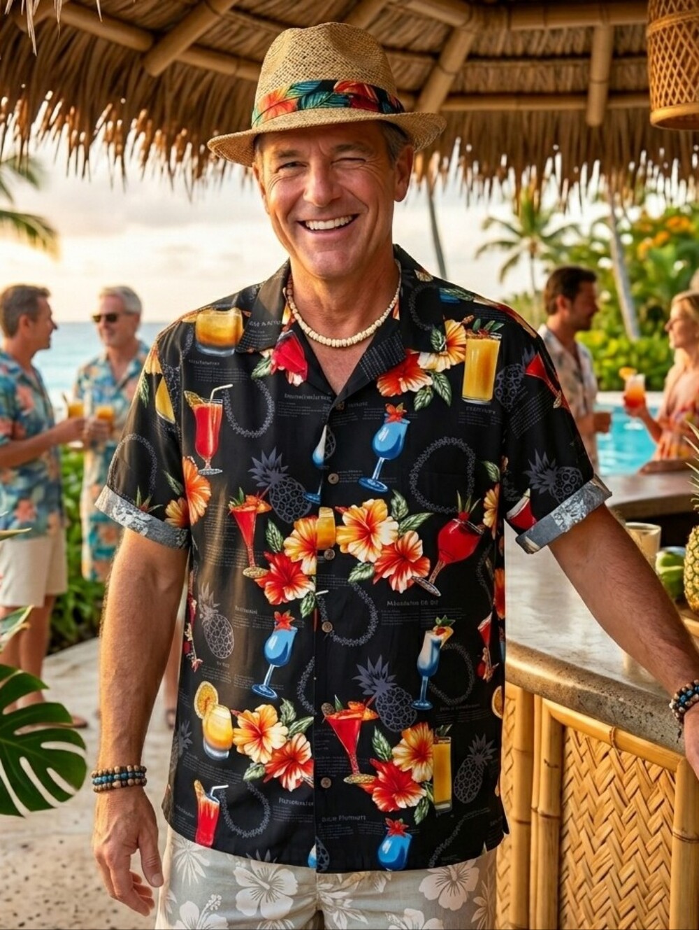 The Hawaiian Original Vintage Jimmy Buffet Camp Shirt Size 2XL Vacation Tropical